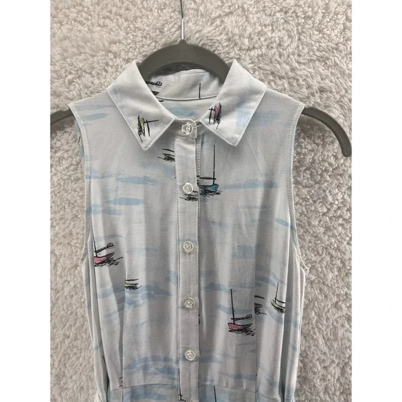 Chetta B Size 4 Dress A-line Button-Front Boat Beach Resort Travel Cruise Vacay - Picture 5 of 11